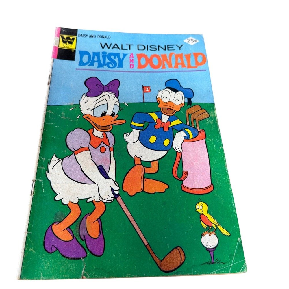 Whitman Walt Disney Daisy and Donald Duck Comic Vintage 1975 Golf Cover‎
